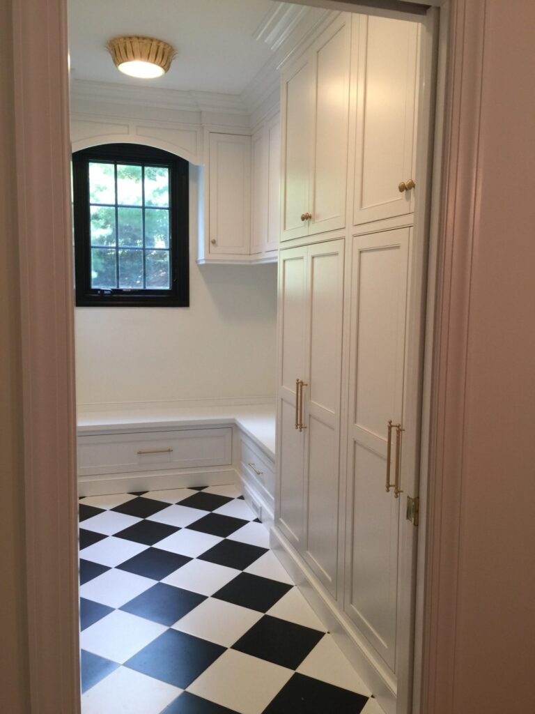 Wellsford Cabinetry Custom Mudroom Framed Beaded Inset Cabinetry