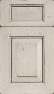 Wellsford Cabinetry Franklin Door Style Cherry Specie in Heron with Onyx glaze