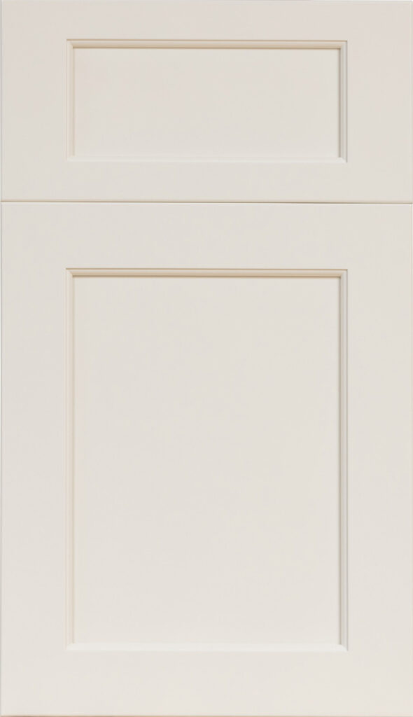 Wellsford Cabinetry Olympia Door Style PG Maple in White Flour
