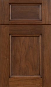 Wellsford Cabinetry Rosecliff Door Style Walnut Specie in Colonial with Sable glaze