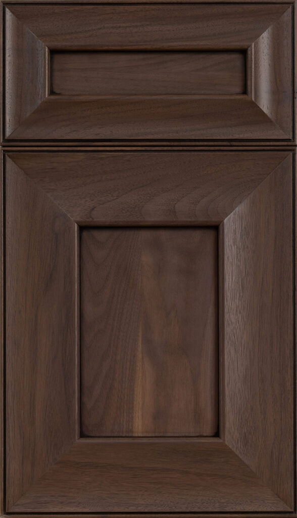 Wellsford Cabinetry Woodridge Door Style Walnut Specie in Driftwood with Sable glaze